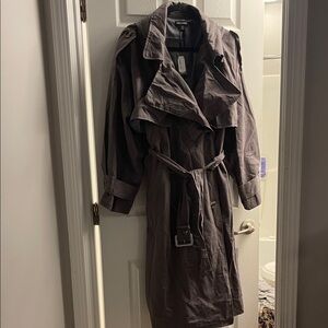 Woven Hooded oversized Trench coat
